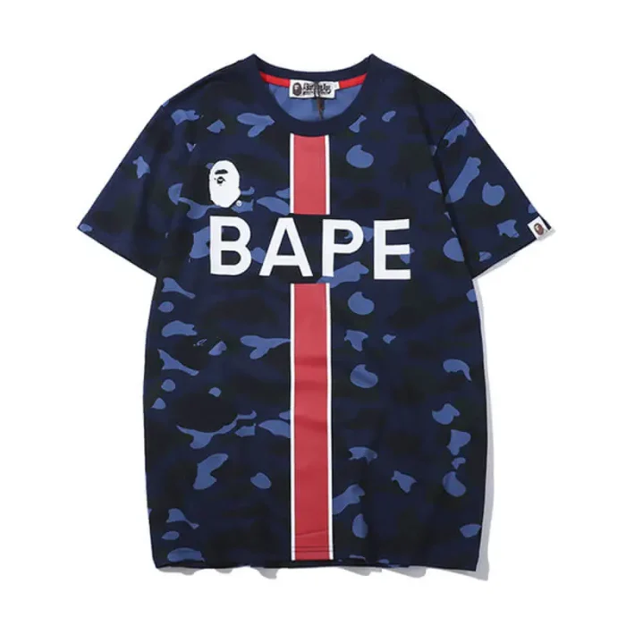 A Bathing Ape Printed Blue Bape Shirt