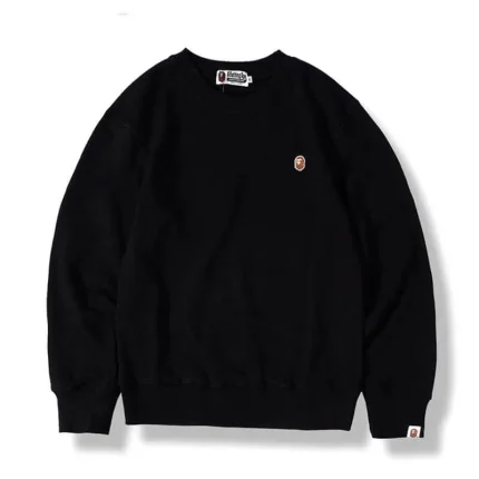 A Bathing Ape Casual Black And Grey Bape Sweater