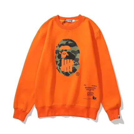 Orange Bape X Undefeated World Gone Mad Sport is War Sweater