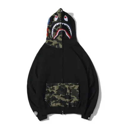 A Bathing Ape Bape Shark Black Hoodie