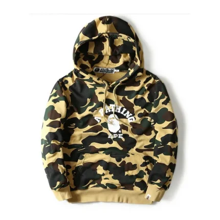 Camouflage Printed Bape A Bathing Ape Hoodie Green