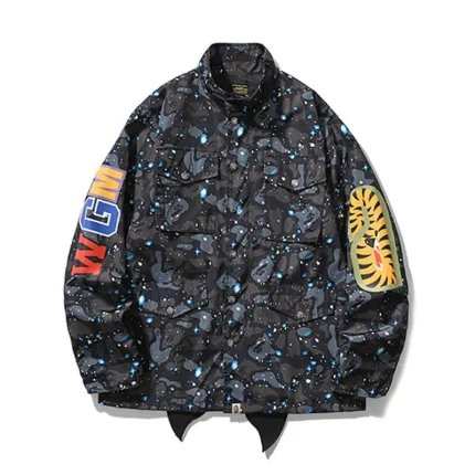 Bape Space Camo Shark Star M-65 Mens Jacket